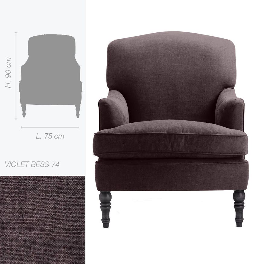 Fauteuil ATLANTA de Marie's Corner, Violet