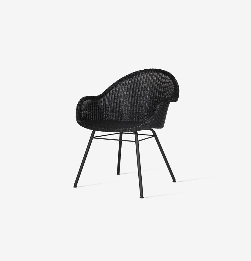 Chaise AVRIL HB de Vincent Sheppard, Piètement acier, Tressage Pebble