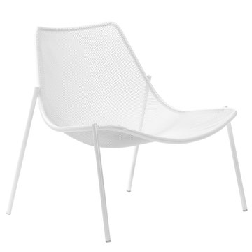 Fauteuil bas ROUND de Emu, Blanc mat