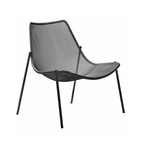 Fauteuil bas ROUND de Emu, Fer ancien