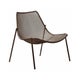 Fauteuil bas ROUND, Marron d'Inde