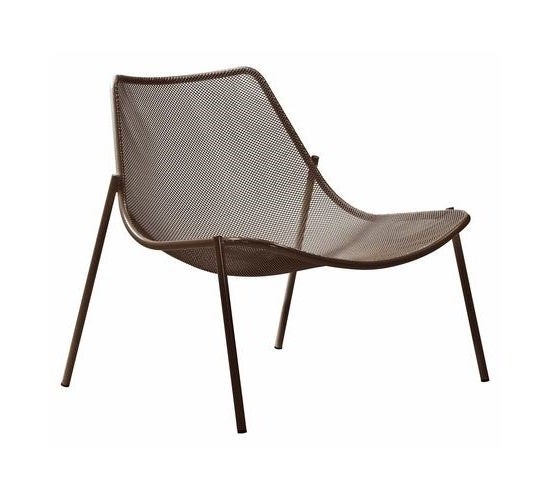 Fauteuil bas ROUND de Emu, Marron d'Inde Fauteuil bas ROUND de Emu, Marron d'Inde