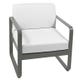 Fauteuil BELLEVIE, Coussin blanc grisé, Romarin