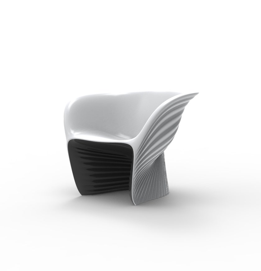 Fauteuil bicolore BIOPHILIA de Vondom, Anthracite