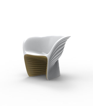 Fauteuil bicolore BIOPHILIA de Vondom, Kaki Fauteuil bicolore BIOPHILIA de Vondom, Kaki