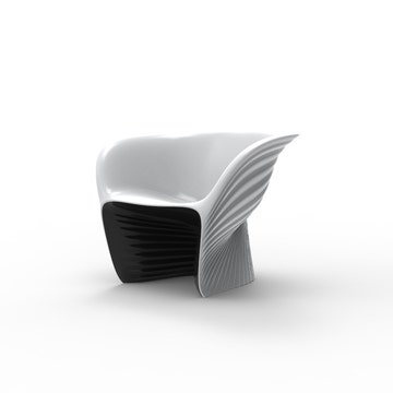Fauteuil bicolore BIOPHILIA de Vondom, Noir