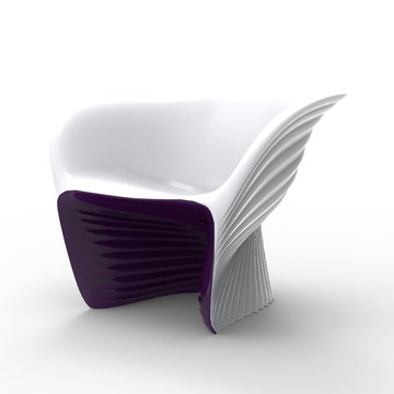 Fauteuil bicolore BIOPHILIA de Vondom, Plum