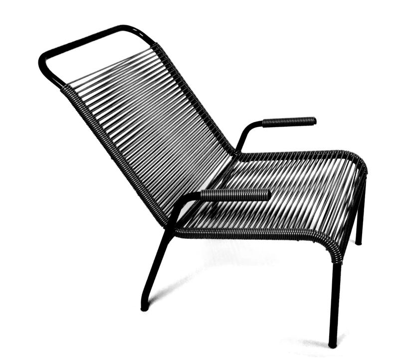 Fauteuil BRAZZA de Boqa, Noir d''aniline Fauteuil BRAZZA de Boqa, Noir d''aniline