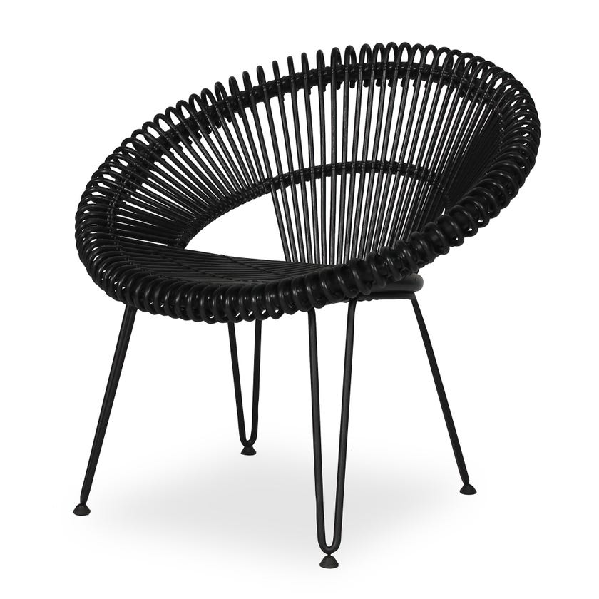 Fauteuil CRUZ LAZY de Vincent Sheppard, Noir Fauteuil CRUZ LAZY de Vincent Sheppard, Noir