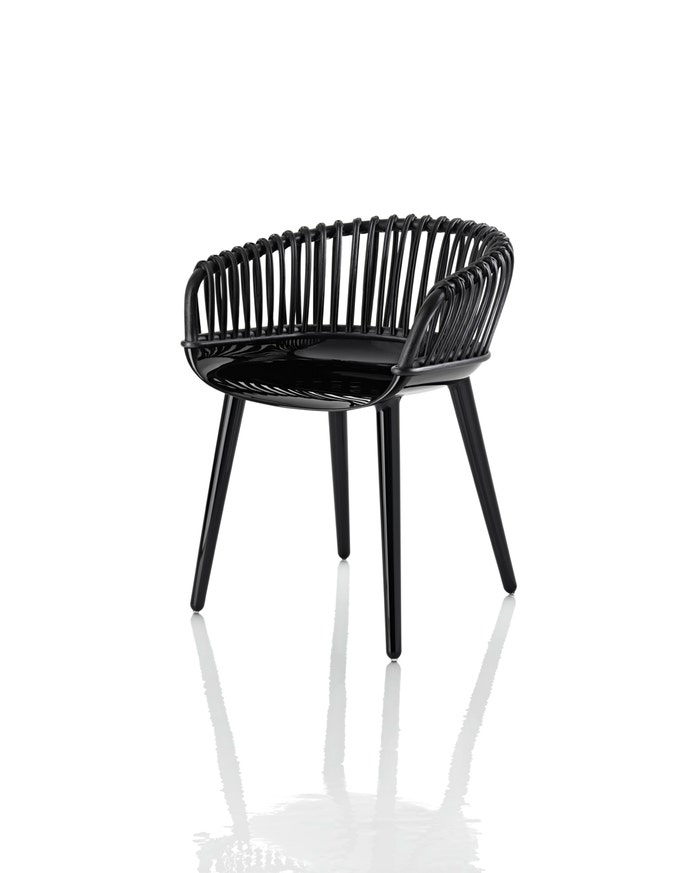 Fauteuil CYBORG CLUB de Magis, Noir brillant / Noir Fauteuil CYBORG CLUB de Magis, Noir brillant / Noir