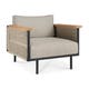 Fauteuil de jardin Corbey - aluminium - noir - tissu Oyster