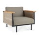 Fauteuil de jardin Corbey - aluminium - noir - tissu Silt