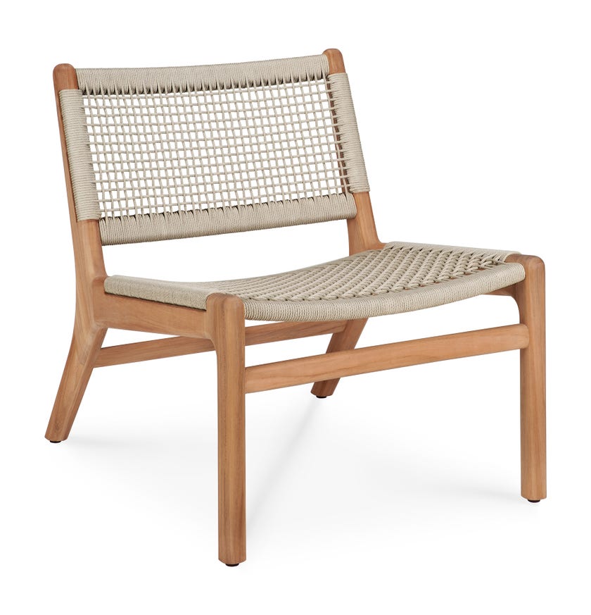 Fauteuil de jardin Jack Woven - teck - cordage Beige