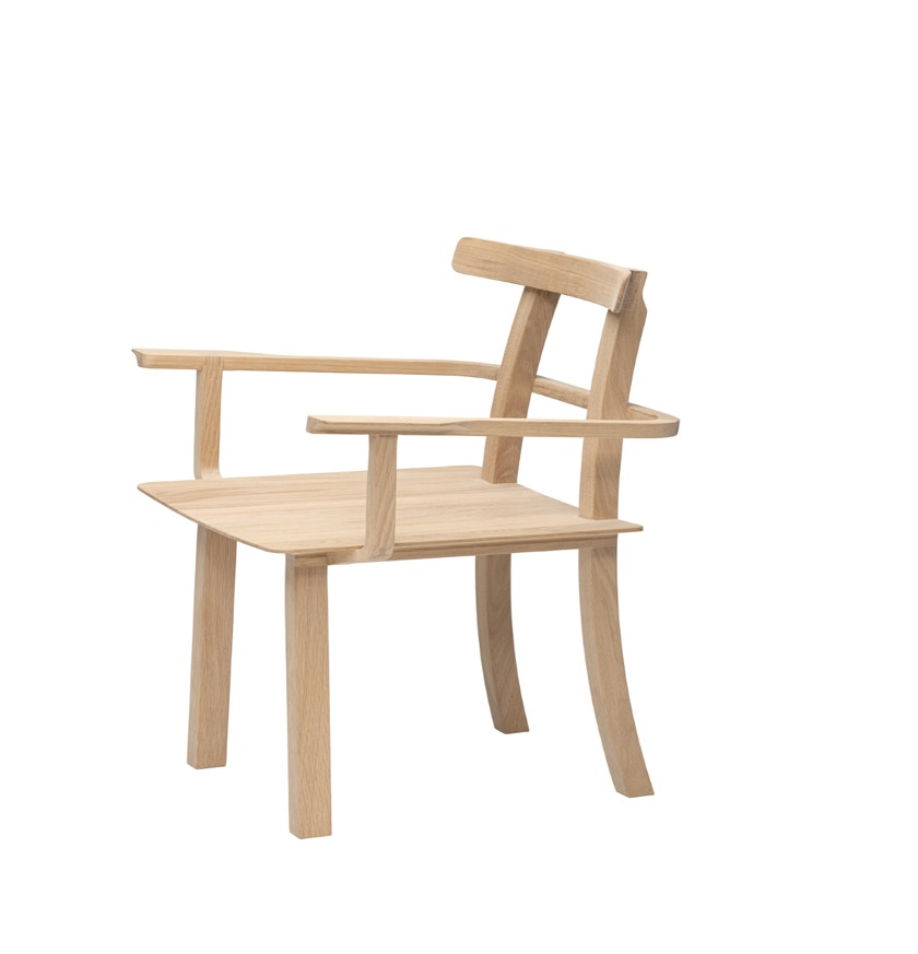 Fauteuil de table NERVOSA de Woak, Chêne huilé