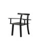 Fauteuil de table NERVOSA de Woak, Chêne teinté noir