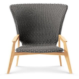 Fauteuil dossier haut KNIT de Ethimo, Teck