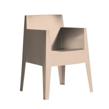 Fauteuil empilable TOY de Driade, Beige poudré