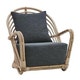 Fauteuil en rotin CHARLOTTENBORG, avec coussin d'assise et dossier de Sika Design, Blanc cassé
