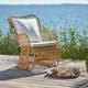 Fauteuil extérieur TULIP, Rotin synthétique, Avec coussin d'assise, Blanc thumbnail