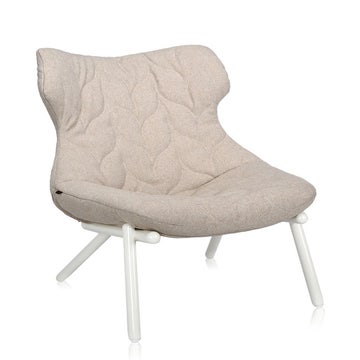 Fauteuil FOLIAGE TREVIRA de Kartell, Beige, Structure Blanche