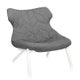 Fauteuil FOLIAGE TREVIRA, Gris, Structure Blanche