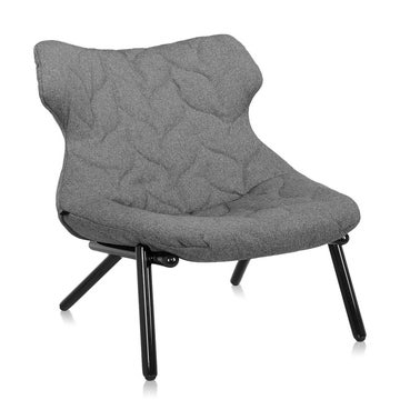 Fauteuil FOLIAGE TREVIRA de Kartell, Gris, Structure noire