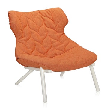 Fauteuil FOLIAGE TREVIRA de Kartell, Orange, Structure blanche