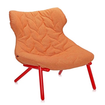 Fauteuil FOLIAGE TREVIRA de Kartell, Orange, Structure rouge