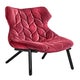 Fauteuil FOLIAGE VELVET, Rouge cardinal, Structure noire
