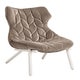 Fauteuil FOLIAGE VELVET, Tourterelle, Structure blanche