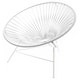 Fauteuil HUATULCO avec structure blanche, Blanc d'argent