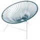 Fauteuil HUATULCO avec structure blanche, Bleu océan