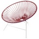 Fauteuil HUATULCO avec structure blanche, Bordeaux