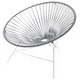 Fauteuil HUATULCO avec structure blanche, Gris