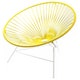Fauteuil HUATULCO avec structure blanche, Jaune impérial