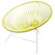 Fauteuil HUATULCO avec structure blanche, jaune moutarde