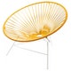 Fauteuil HUATULCO avec structure blanche, Orange