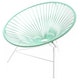 Fauteuil HUATULCO de Boqa avec structure blanche, Vert d'eau