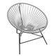 Fauteuil HUATULCO avec structure noire, Gris