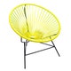 Fauteuil HUATULCO avec structure noire, Jaune impérial