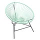 Fauteuil HUATULCO avec structure noire, Vert d'eau