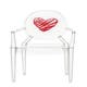 Fauteuil LOU LOU, transparent-coeur
