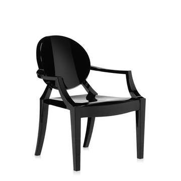 Fauteuil LOUIS GHOST de Kartell, Noir brillant