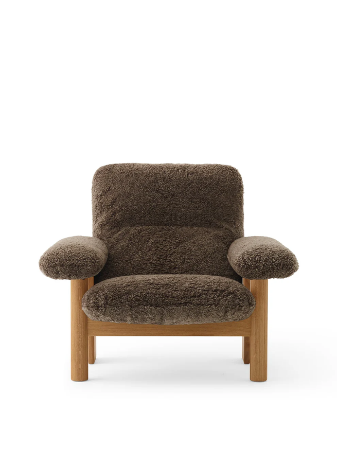Fauteuil lounge BRASILIA Sheepskin, Structure en chêne , Sheepskin root Fauteuil lounge BRASILIA Sheepskin, Structure en chêne , Sheepskin root