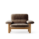 Fauteuil lounge BRASILIA Sheepskin, Structure en chêne , Sheepskin sahara