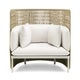 Fauteuil lounge dossier haut ESEDRA de Ethimo, Tressage large