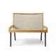 Fauteuil lounge en teck ALLAPERTO NAUTIC, Pieds aluminium Coffee Brown, Assise et dossier cordage Grey