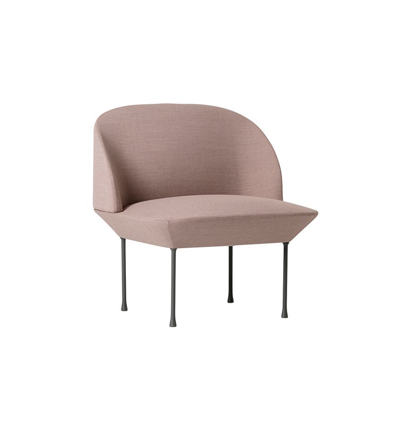 Fauteuil lounge OSLO de Muuto, Fiord 551 Gris rosé