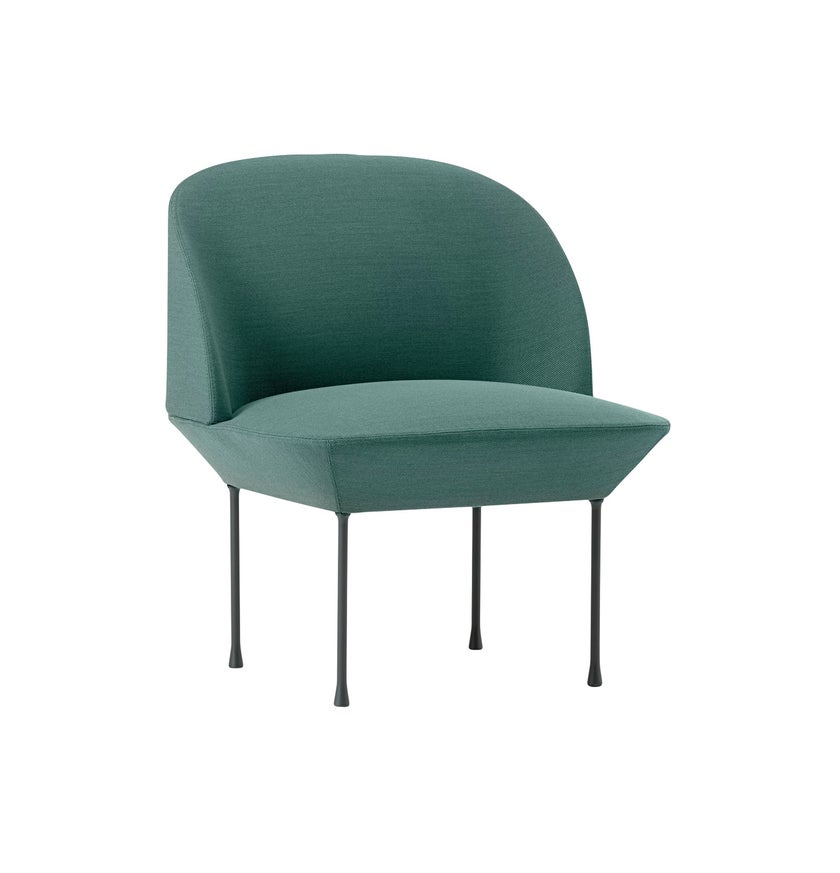 Fauteuil lounge OSLO de Muuto, Steelcut trio 966 Gris Vert
