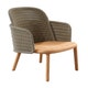 Fauteuil lounge SURO Base teak + dossier couleur Hemp 12